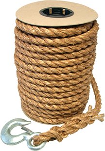 3/4" x 100' Manila Rope W/SnapHook