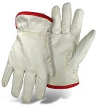 GRAIN COWHIDE DRIVER WITH THERMAL INSULATION OPEN CUFF