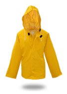 LINED PVC RAIN JACKET .50MM, YELLOW