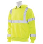FLEECE HOODED PULLOVER SWEATSHIRT HI VIZ LIME