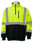 FLEECE 1/4 ZIP SWEATSHIRT HI VIZ LIME