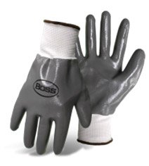 FULLY COATED NYLON SHELL GRAY NITRILE PALM KNIT WRIST