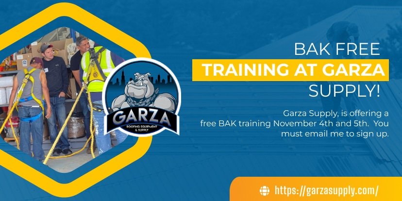 Bak Free Training At Garza Supply!